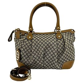 Borsa a mano Gucci Sukey in tela Diamante e pelle