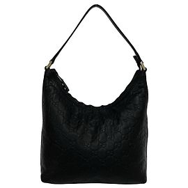 Gucci Guccissima GG Logo Engraved Leather Shoulder and Tote Bag