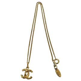 Collana placcata oro Chanel Vintage con motivo Coco Mark