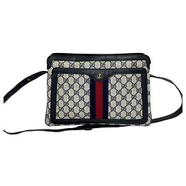 Borsa a tracolla in pelle GUCCI Old Gucci Sherry Line con motivo logo GG