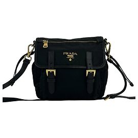 Prada Nylon and Leather Shoulder Bag