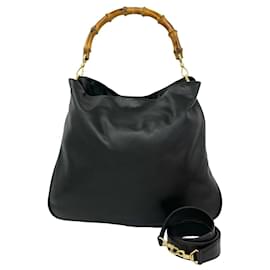 Borsa a tracolla 2-way in pelle Old Bamboo GUCCI