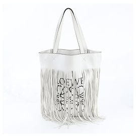 Borsa Tote in pelle Vertical Anagram con frange Loewe