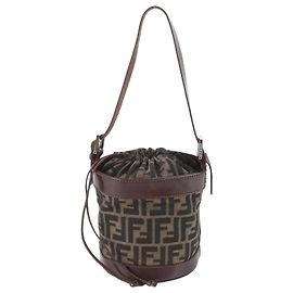 Borsa a tracolla Fendi Zucca in pelle e tela