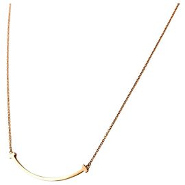 Tiffany & Co. Collana con Pendente T Smile Small PG Pink Gold