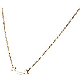 Tiffany & Co. Collana con Pendente T Smile Mini PG Pink Gold