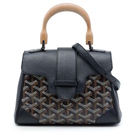 Goyard Black Mini Goyardine Saigon Souple