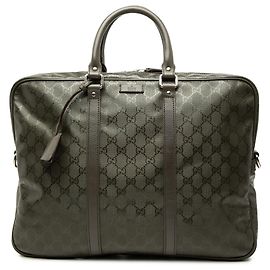 Borsa Business Gucci Stampa GG Verde