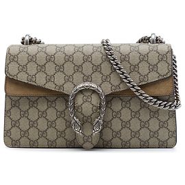 Borsa a tracolla Gucci Dionysus Medium GG Supreme Beige
