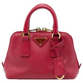 Borsa Prada Red Mini Saffiano Lux Promenade Satchel