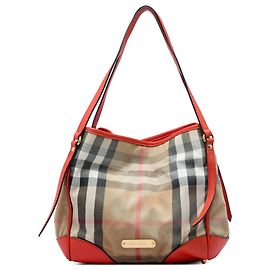 Burberry Brown Small House Check Canvas Bridle Canterbury Tote Tasche