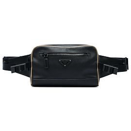 Borsello cintura Prada in pelle Saffiano nera