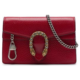 Gucci Mini Dionysus Crossbody in pelle di vitello rossa