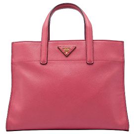 Bolso Tote Prada Pink Saffiano Soft Triple Pocket