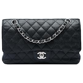 Chanel Black Medium Classic Caviar Double Flap
