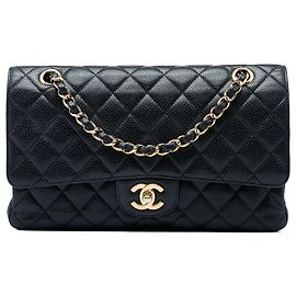 Chanel Black Medium Classic Caviar Double Flap