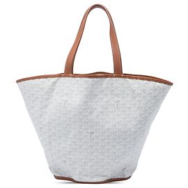 Goyard Belharra Wendbare Tote aus weißem Goyardine