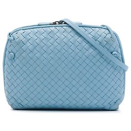 Bottega Veneta Borsa a tracolla Nodini in Nappa Intrecciato blu