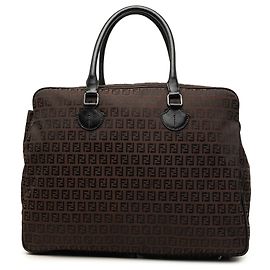 Borsa business Fendi in tela Zucchino marrone