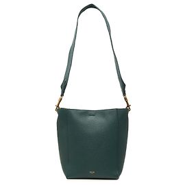 Céline Borsa a secchiello Seau Sangle Celine Small in pelle di vitello grana verde