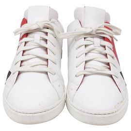 Sneakers basse Fendi Monster Eyes in pelle bianca