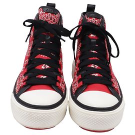 Sneakers alte Amiri Bandana MA Court Hi-Top in tela rossa