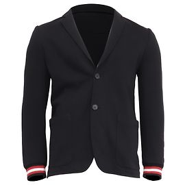 Givenchy einreihiger Blazer mit Taschen aus schwarzer Baumwolle