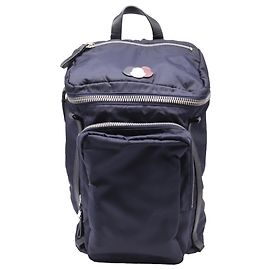 Zaino Verticale con zip Moncler in poliammide blu navy