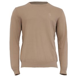 Burberry London Strickpullover aus beiger Baumwolle mit besticktem Logo
