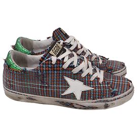 Sneakers a scacchi Golden Goose in tela multicolore