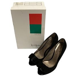 Autre Marque Décolleté open toe con fiocco in camoscio Ginza Kanematsu