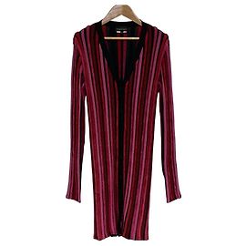 Cardigan largo de punto a rayas Emporio Armani