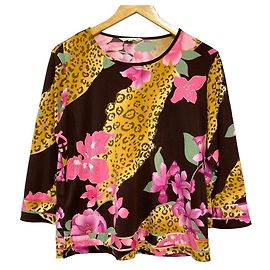 Autre Marque LEONARD SPORT Flower Print Pullover Blouse