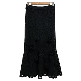 Autre Marque Falda sirena de crochet con motivo floral INGEBORG