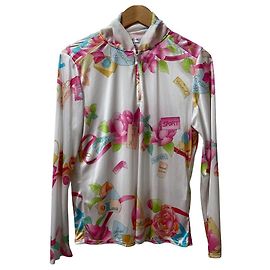 Autre Marque LEONARD SPORT Top de manga larga con estampado floral y medio cierre