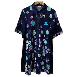 Autre Marque Vestido camisa com padrão de alfabeto LEONARD SPORT