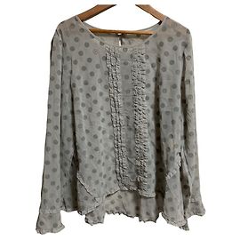 Autre Marque Ingeborg Chiffon-Bluse mit Punkten