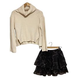 Autre Marque Set 2way Snidel Gonna a Volant e Maglia