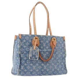 LOUIS VUITTON Sac à main On The Go MM Monogram Denim Bleu M46871 LV