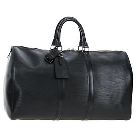 Borsa LOUIS VUITTON Epi Keepall 45 Boston nera M42972 LV autentica 191863V