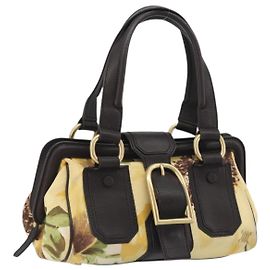 Céline Borsa a mano CELINE in tela color oro giallo, autentica 192711A