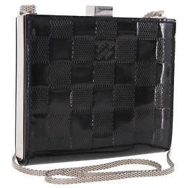 Borsa a tracolla LOUIS VUITTON Damier Vernis Anjou PM nera M92112 LV autentica ki6743V