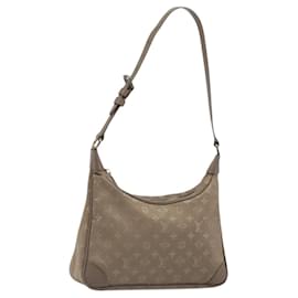 Borsa a mano LOUIS VUITTON Little Boulogne in raso monogrammato beige M92143 Autentica 194553A