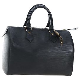 LOUIS VUITTON Epi Speedy 25 Handtasche schwarz M59042 LV