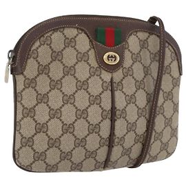 GUCCI GG Supreme Web Sherry Line Tasche aus beige und gold PVC 904 02 047 authentisch BSZ679