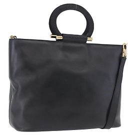 Céline Borsa a mano CELINE in pelle 2 vie, nera e oro, autentica ka5384V