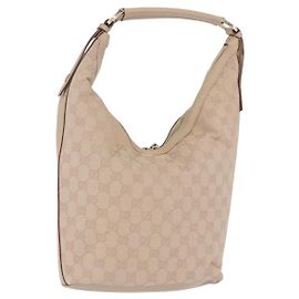 Borsa a tracolla GUCCI GG Canvas Beige Oro 73885 Autentica 193546A