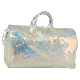 LOUIS VUITTON Monogram Prism Keepall Bandoulière 50 Trasparente M53271 LV