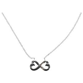 Tiffany & Co Collana con doppio cuore a sfregamento TIFFANY&Co. in argento 925, autenticazione am12119M
