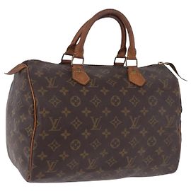 Borsa a mano LOUIS VUITTON Monogram Speedy 30 M41526 LV Autentica 193059